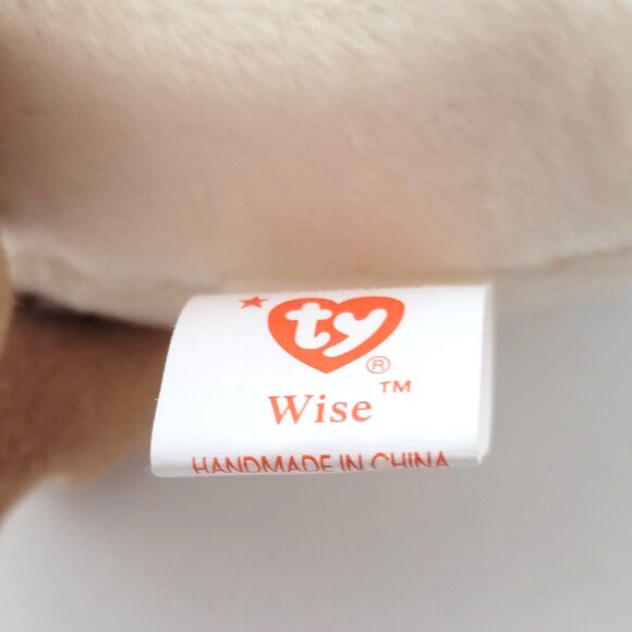 TY Beanie Baby Wise & Wiser the Owls Class of 1998 & 1999 Lot of 2 Glasses Tags - Picture 4 of 7